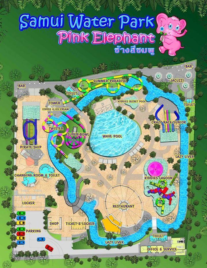 Аквапарк «Розовый слон» на самуи карта