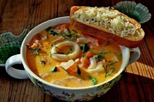 Суп с морепродуктами на Гоа