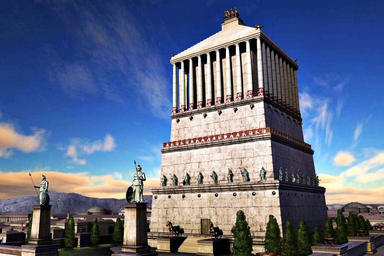 Это одно из семи чудес света. Гробница возводилась правителю Мавсолу и в ее строительстве принимали участие лучшие архитекторы и скульпторы того времени.